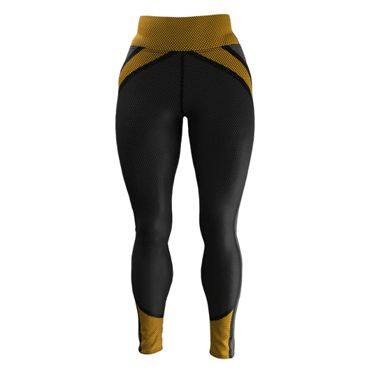 Voxpell Galaxy (Yellow/Grey) (Women's Yoga Pants) Excelsior
